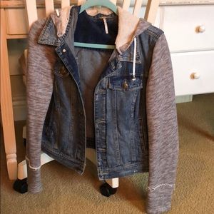 denim hooded jacket